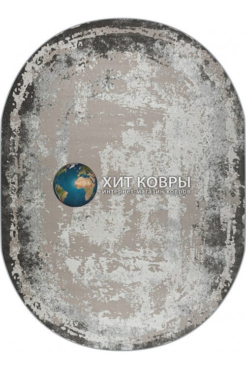Российский ковер Rimma Lux 36897 Серый овал